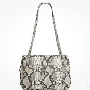Vegan Leather Snakeskin Shoulder Bag